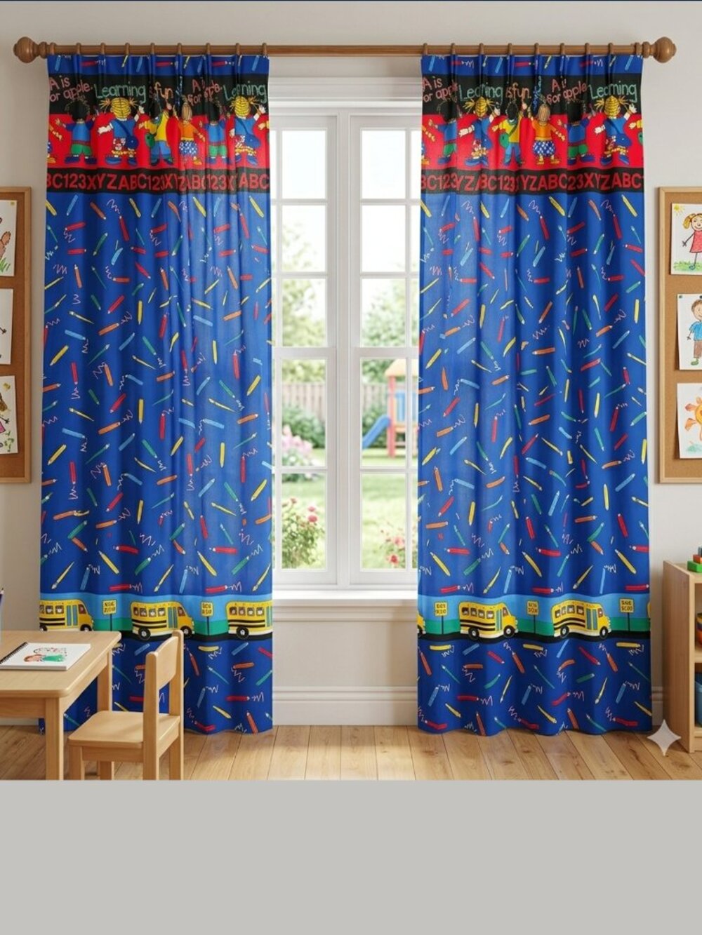 Window Curtains or Lots of Fabric 10 yards Classroom School Themed or Child Room
